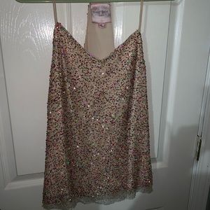 Designer Romeo & Juliet Couture Sequin Halter Top